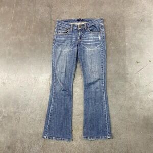 Levi's Superlow 518 Bootcut Jeans Y2K Low Rise Flare Fit Women's 7 Blue Denim